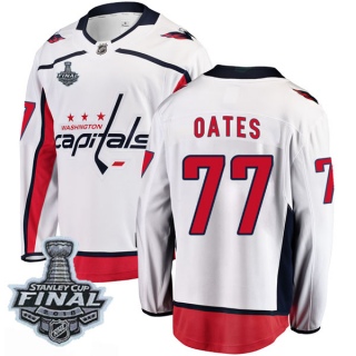 Men's Adam Oates Washington Capitals Fanatics Branded Away 2018 Stanley Cup Final Patch Jersey - Breakaway White