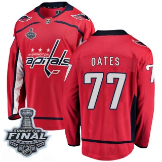 Men's Adam Oates Washington Capitals Fanatics Branded Home 2018 Stanley Cup Final Patch Jersey - Breakaway Red
