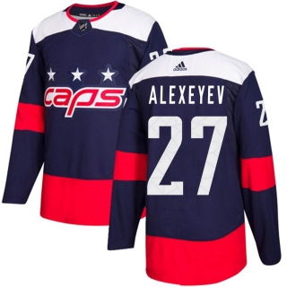Men's Alexander Alexeyev Washington Capitals Adidas 2018 Stadium Series Jersey - Authentic Navy Blue