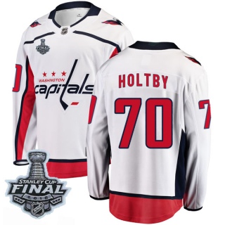 Men's Braden Holtby Washington Capitals Fanatics Branded Away 2018 Stanley Cup Final Patch Jersey - Breakaway White