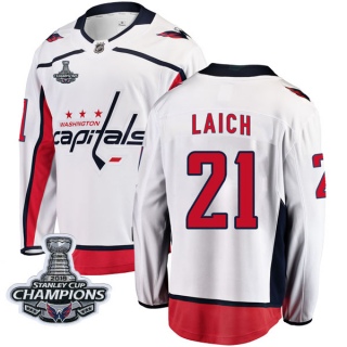 Men's Brooks Laich Washington Capitals Fanatics Branded Away 2018 Stanley Cup Champions Patch Jersey - Breakaway White
