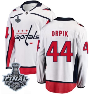 Men's Brooks Orpik Washington Capitals Fanatics Branded Away 2018 Stanley Cup Final Patch Jersey - Breakaway White