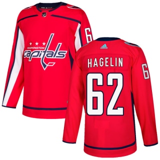 Men's Carl Hagelin Washington Capitals Adidas Home Jersey - Authentic Red