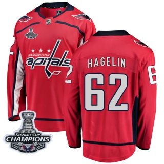 Men's Carl Hagelin Washington Capitals Fanatics Branded Home 2018 Stanley Cup Champions Patch Jersey - Breakaway Red