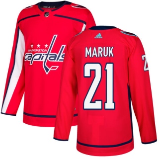 Men's Dennis Maruk Washington Capitals Adidas Jersey - Authentic Red