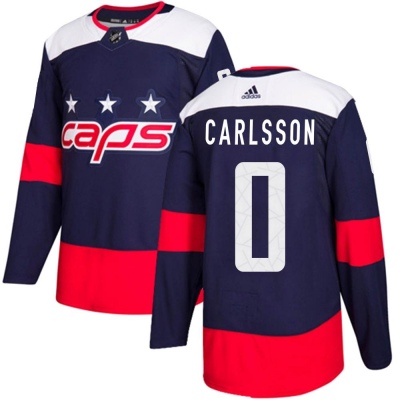 Men's Gabriel Carlsson Washington Capitals Adidas 2018 Stadium Series Jersey - Authentic Navy Blue