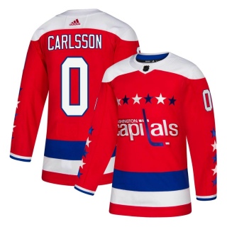 Men's Gabriel Carlsson Washington Capitals Adidas Alternate Jersey - Authentic Red
