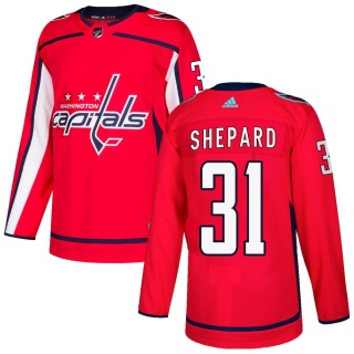 Men's Hunter Shepard Washington Capitals Adidas Home Jersey - Authentic Red
