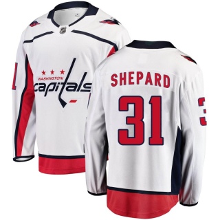 Men's Hunter Shepard Washington Capitals Fanatics Branded Away Jersey - Breakaway White