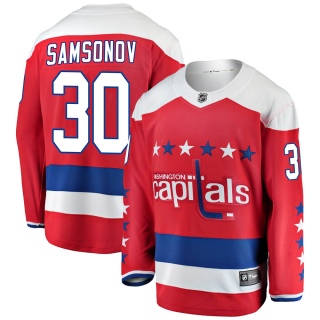 Men's Ilya Samsonov Washington Capitals Fanatics Branded Alternate Jersey - Breakaway Red