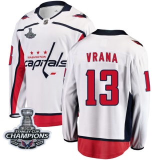 Men's Jakub Vrana Washington Capitals Fanatics Branded Away 2018 Stanley Cup Champions Patch Jersey - Breakaway White