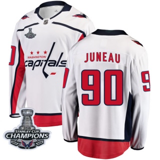 Men's Joe Juneau Washington Capitals Fanatics Branded Away 2018 Stanley Cup Champions Patch Jersey - Breakaway White