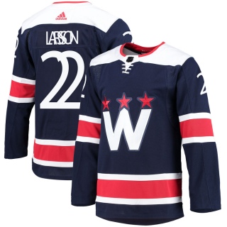 Men's Johan Larsson Washington Capitals Adidas 2020/21 Alternate Primegreen Pro Jersey - Authentic Navy