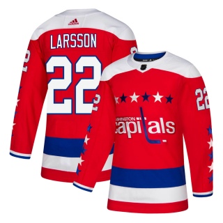 Men's Johan Larsson Washington Capitals Adidas Alternate Jersey - Authentic Red