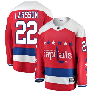 Men's Johan Larsson Washington Capitals Fanatics Branded Alternate Jersey - Breakaway Red