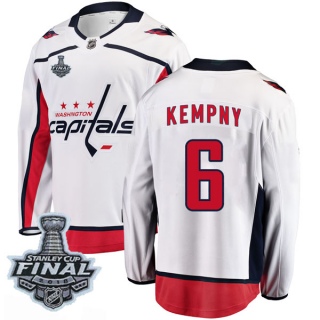 Men's Michal Kempny Washington Capitals Fanatics Branded Away 2018 Stanley Cup Final Patch Jersey - Breakaway White
