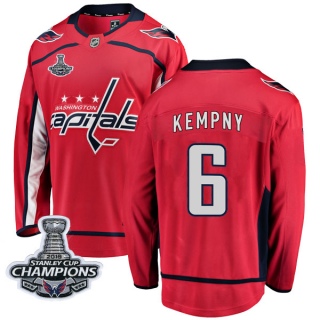 Men's Michal Kempny Washington Capitals Fanatics Branded Home 2018 Stanley Cup Champions Patch Jersey - Breakaway Red