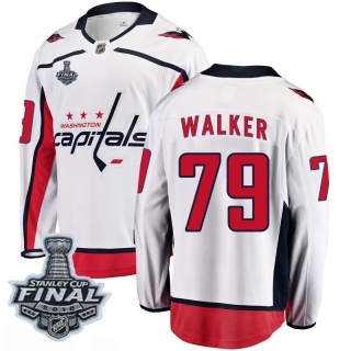 Men's Nathan Walker Washington Capitals Fanatics Branded Away 2018 Stanley Cup Final Patch Jersey - Breakaway White