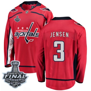 Men's Nick Jensen Washington Capitals Fanatics Branded Home 2018 Stanley Cup Final Patch Jersey - Breakaway Red