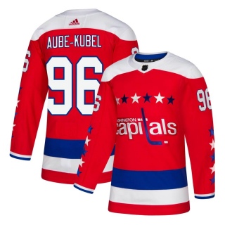 Men's Nicolas Aube-Kubel Washington Capitals Adidas Alternate Jersey - Authentic Red