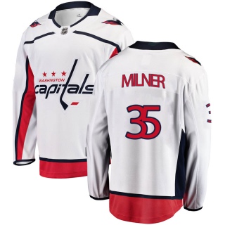 Men's Parker Milner Washington Capitals Fanatics Branded Away Jersey - Breakaway White