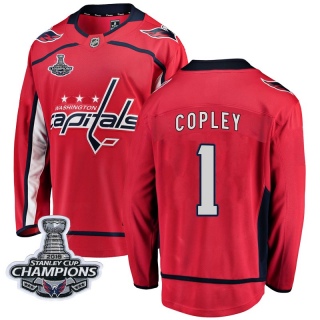 Men's Pheonix Copley Washington Capitals Fanatics Branded Home 2018 Stanley Cup Champions Patch Jersey - Breakaway Red