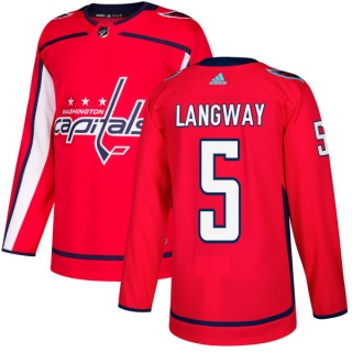 Men's Rod Langway Washington Capitals Adidas Jersey - Authentic Red