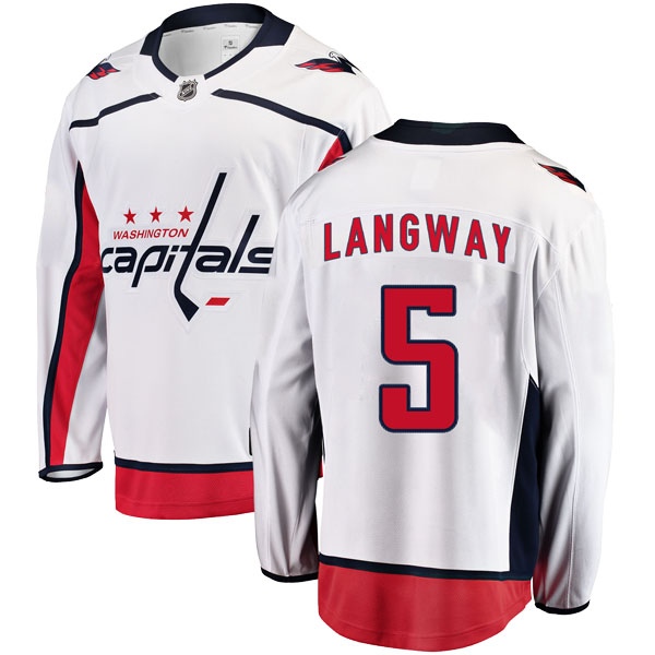 Men's Rod Langway Washington Capitals Fanatics Branded Away Jersey - Breakaway White