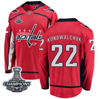 Men's Steve Konowalchuk Washington Capitals Fanatics Branded Home 2018 Stanley Cup Champions Patch Jersey - Breakaway Red