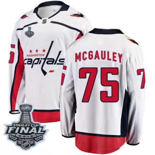 Men's Tim McGauley Washington Capitals Fanatics Branded Away 2018 Stanley Cup Final Patch Jersey - Breakaway White