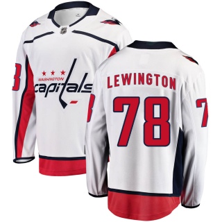 Men's Tyler Lewington Washington Capitals Fanatics Branded ized Away Jersey - Breakaway White