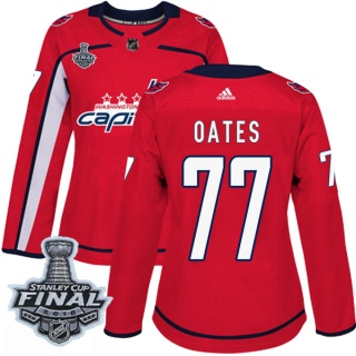 Women's Adam Oates Washington Capitals Adidas Home 2018 Stanley Cup Final Patch Jersey - Authentic Red