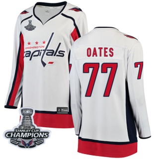 Women's Adam Oates Washington Capitals Fanatics Branded Away 2018 Stanley Cup Champions Patch Jersey - Breakaway White