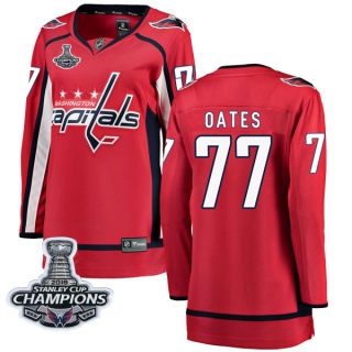 Women's Adam Oates Washington Capitals Fanatics Branded Home 2018 Stanley Cup Champions Patch Jersey - Breakaway Red