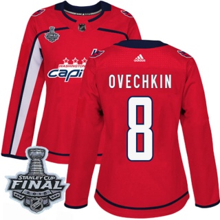 Women's Alexander Ovechkin Washington Capitals Adidas Home 2018 Stanley Cup Final Patch Jersey - Authentic Red