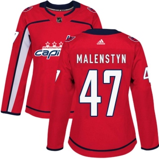 Women's Beck Malenstyn Washington Capitals Adidas Home Jersey - Authentic Red