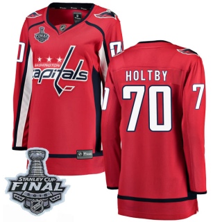 Women's Braden Holtby Washington Capitals Fanatics Branded Home 2018 Stanley Cup Final Patch Jersey - Breakaway Red