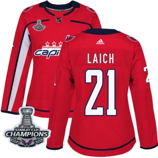 Women's Brooks Laich Washington Capitals Adidas Home 2018 Stanley Cup Champions Patch Jersey - Authentic Red