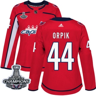 Women's Brooks Orpik Washington Capitals Adidas Home 2018 Stanley Cup Champions Patch Jersey - Authentic Red