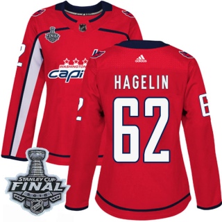 Women's Carl Hagelin Washington Capitals Adidas Home 2018 Stanley Cup Final Patch Jersey - Authentic Red