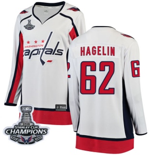 Women's Carl Hagelin Washington Capitals Fanatics Branded Away 2018 Stanley Cup Champions Patch Jersey - Breakaway White