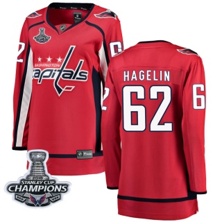 Women's Carl Hagelin Washington Capitals Fanatics Branded Home 2018 Stanley Cup Champions Patch Jersey - Breakaway Red