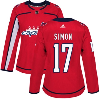 Women's Chris Simon Washington Capitals Adidas Home Jersey - Authentic Red