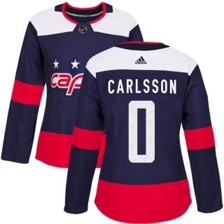 Women's Gabriel Carlsson Washington Capitals Adidas 2018 Stadium Series Jersey - Authentic Navy Blue
