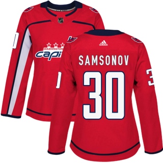 Women's Ilya Samsonov Washington Capitals Adidas Home Jersey - Authentic Red