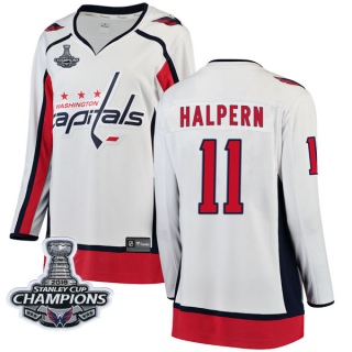 Women's Jeff Halpern Washington Capitals Fanatics Branded Away 2018 Stanley Cup Champions Patch Jersey - Breakaway White