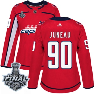 Women's Joe Juneau Washington Capitals Adidas Home 2018 Stanley Cup Final Patch Jersey - Authentic Red