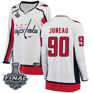 Women's Joe Juneau Washington Capitals Fanatics Branded Away 2018 Stanley Cup Final Patch Jersey - Breakaway White