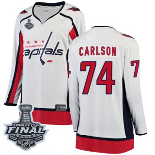 Women's John Carlson Washington Capitals Fanatics Branded Away 2018 Stanley Cup Final Patch Jersey - Breakaway White