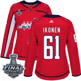 Women's Juuso Ikonen Washington Capitals Adidas Home 2018 Stanley Cup Final Patch Jersey - Authentic Red